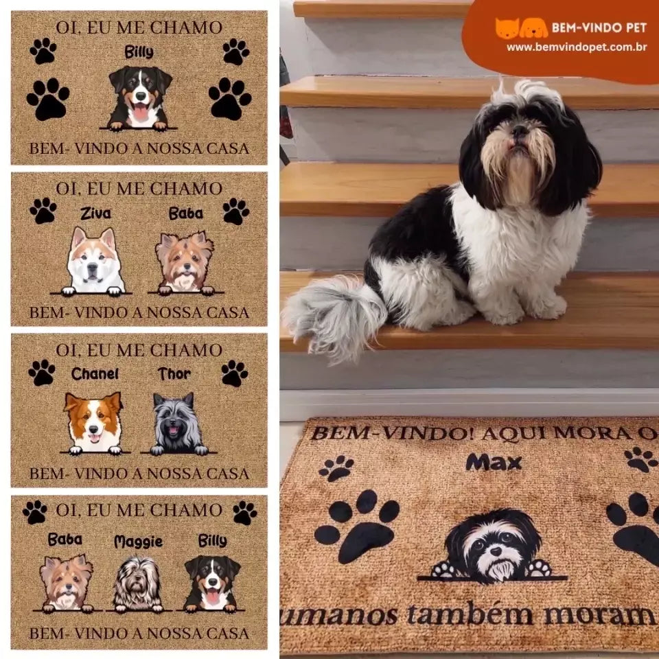 TAPETE DE BOAS-VINDAS PERSONALIZADO PARA SEU PET