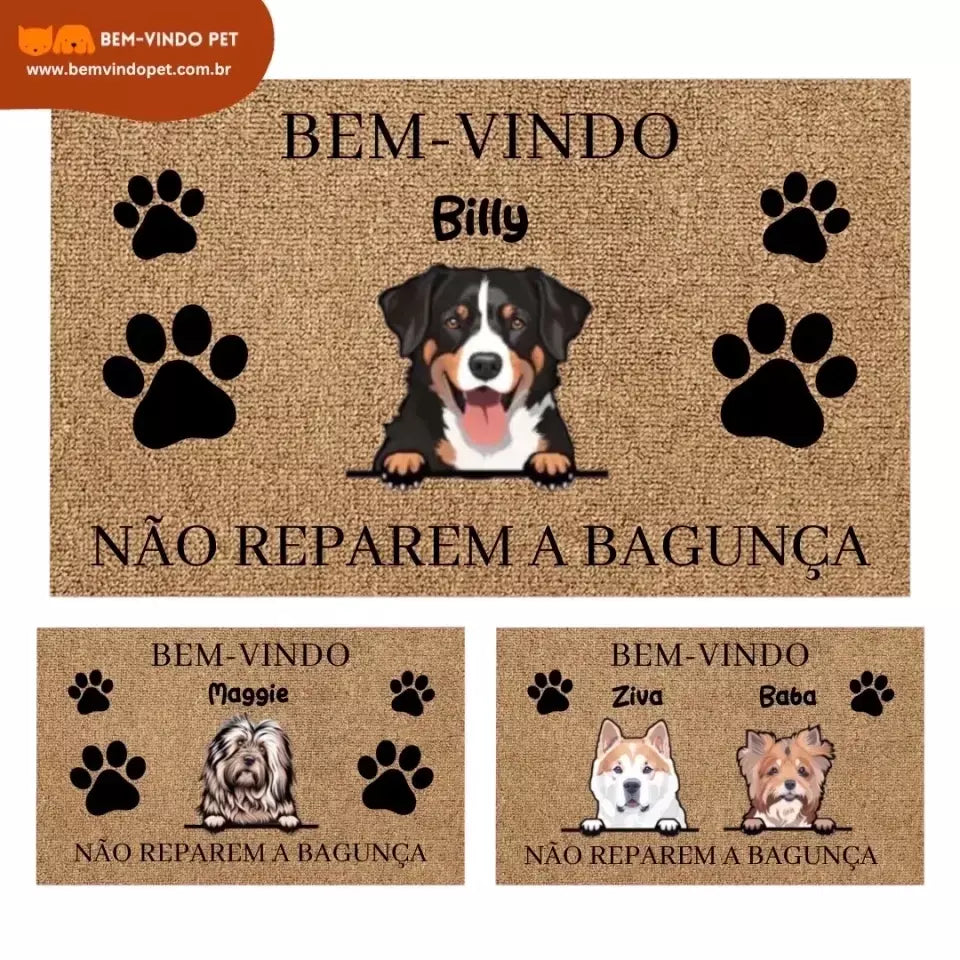 TAPETE DE BOAS-VINDAS PERSONALIZADO PARA SEU PET