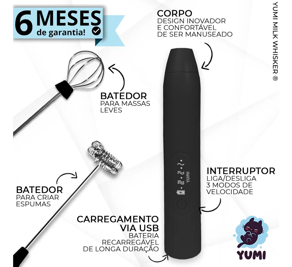 Misturador De Bebidas 2 Em 1 Elétrico - Últimas Unidades! 🔥