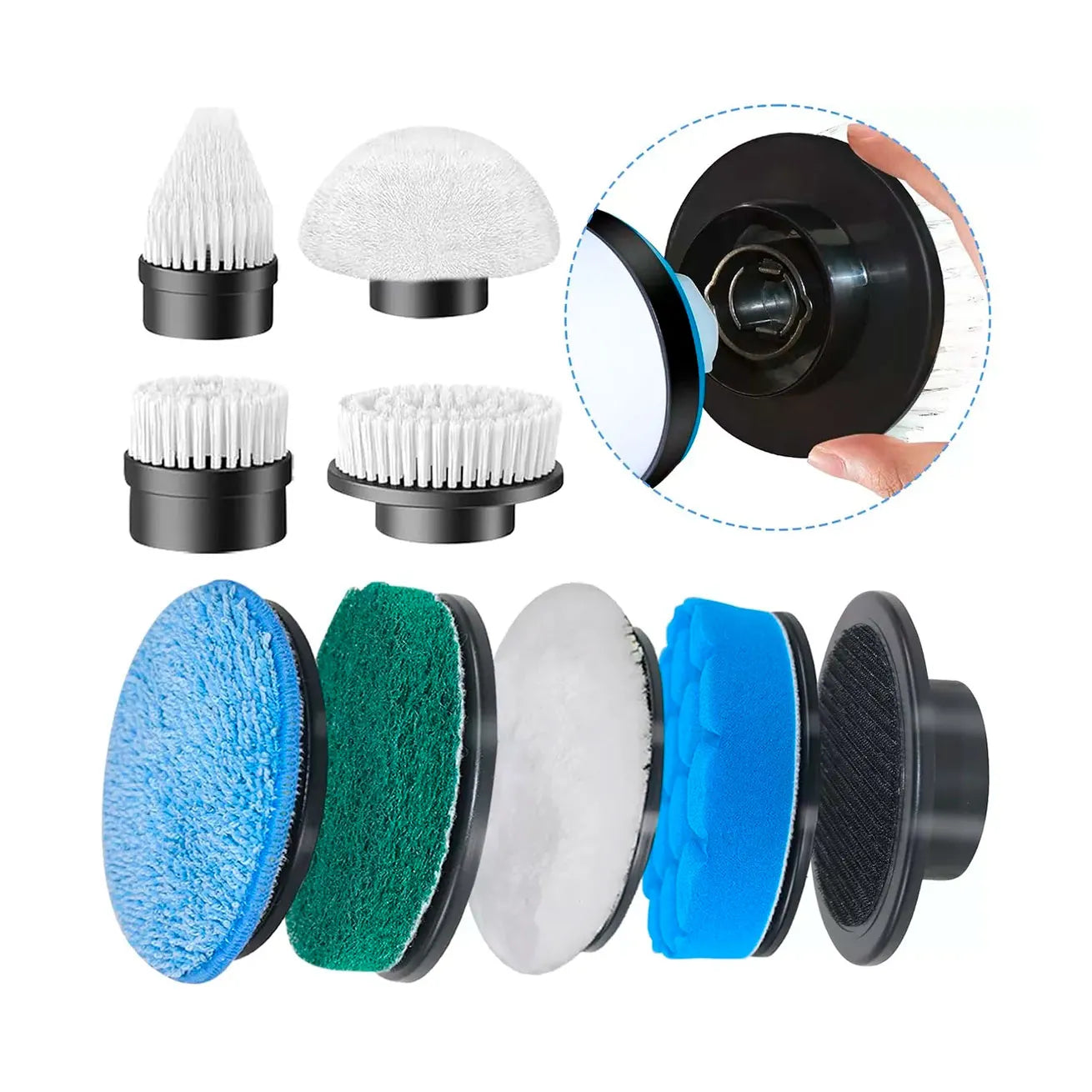 Escova 9 em 1 Recarregáveis Para limpezas Profundas - Azzary