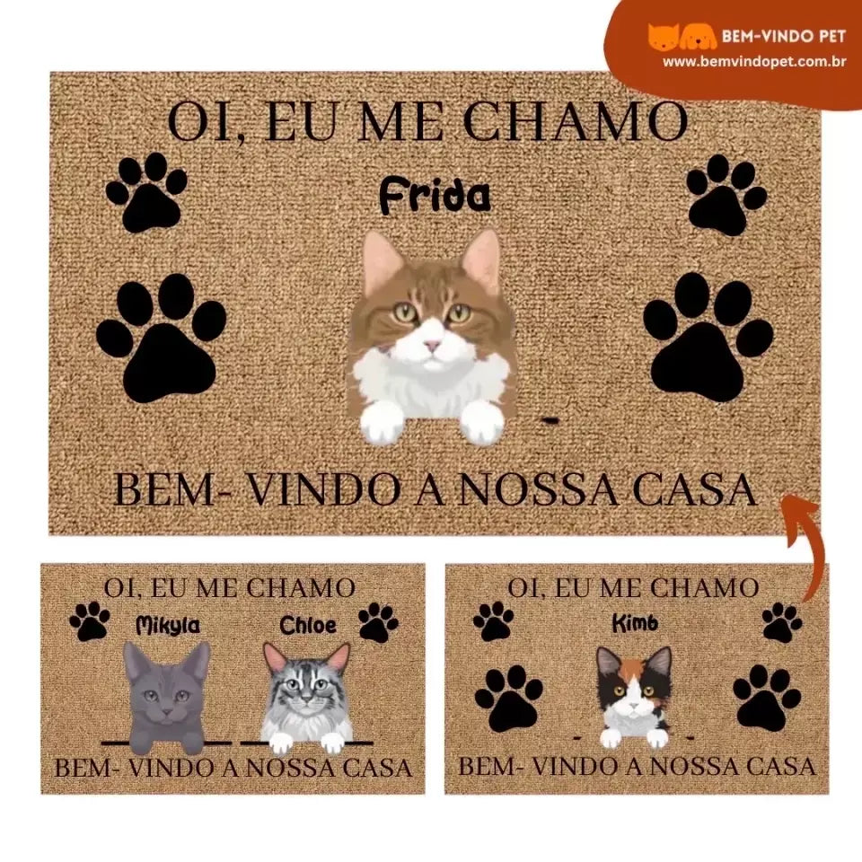 TAPETE DE BOAS-VINDAS PERSONALIZADO PARA SEU PET