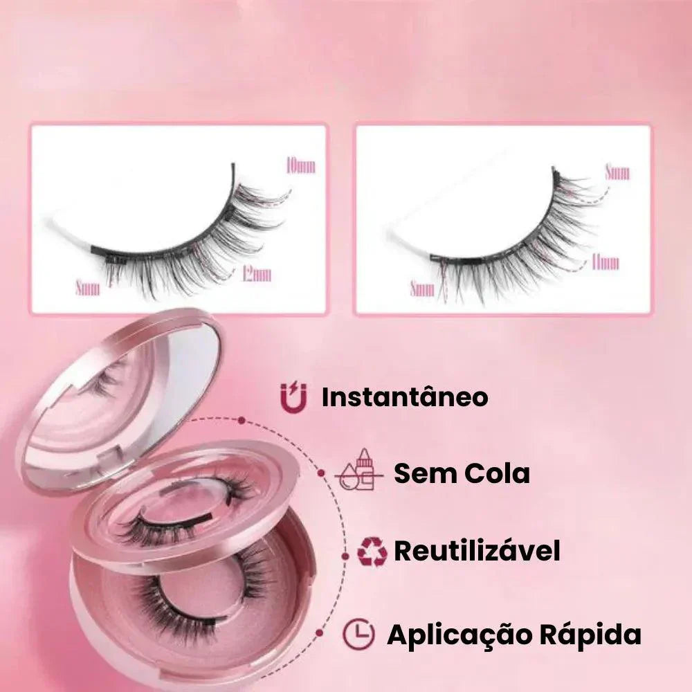 Cílios magnéticos Reutilizáveis Eyelashes™ + Aplicador de brinde