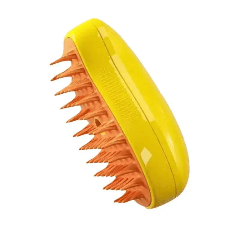 Escova a Vapor Recarregável 3 em 1 para Gatos – Limpeza Profunda e Conforto em Um Só Produto