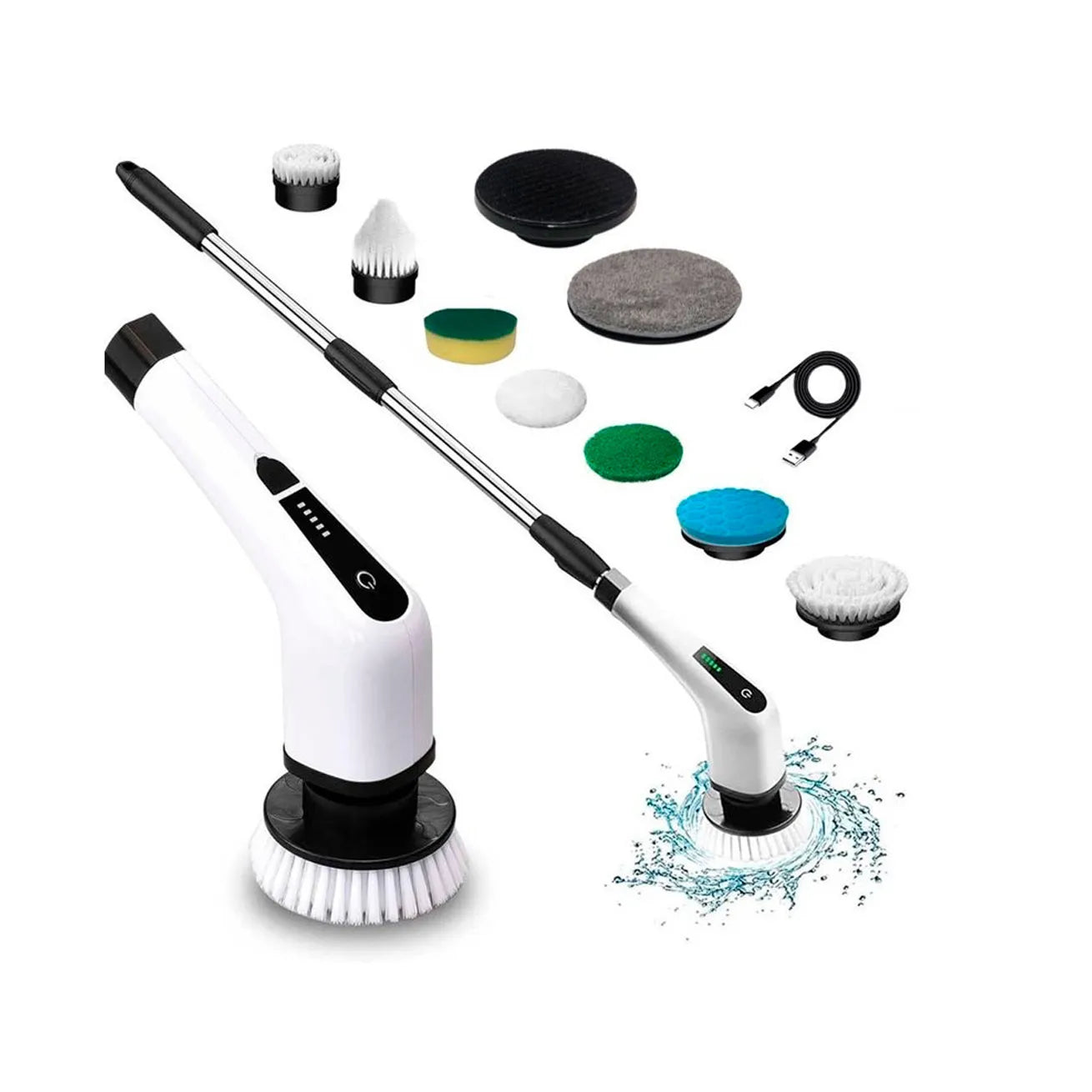 Escova 9 em 1 Recarregáveis Para limpezas Profundas - Azzary